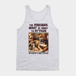 Bully Dog and Best Friend Kitten Tank Top